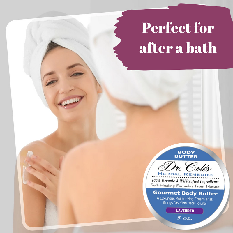 COLEHERBALS LLC 40 - Dr. Cole's Gourmet Body Butter - LAVENDER Herbal Lavender