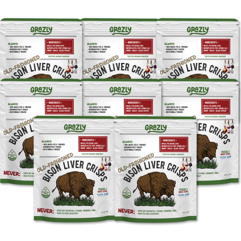 Grazly Bison Liver Crisps - 100% Grass-Fed/Finished Bison Crisp
