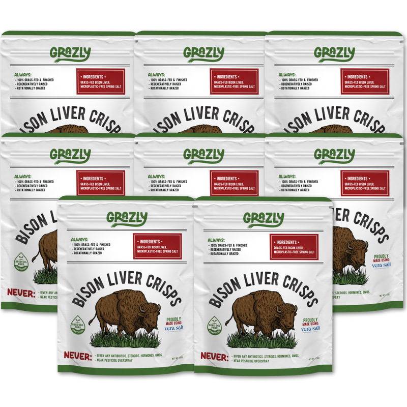 Grazly Bison Liver Crisps - 100% Grass-Fed/Finished Bison Crisp