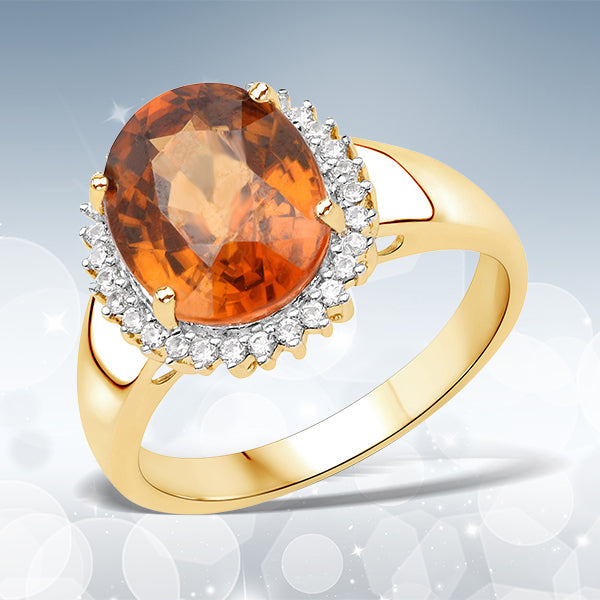 Bids.com 3.90 Carat Genuine Zircon Zanzibar and White Zircon .925 Sterling Silver Ring Rings