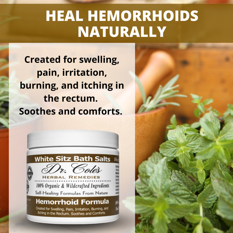 COLEHERBALS LLC 03 - Dr. Cole's Hemorrhoid Salts White Herbal Antique White