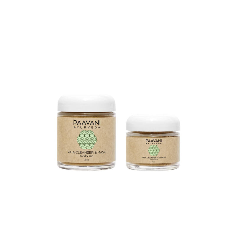 Paavani Ayurveda Vata Cleanser & Mask | Ayurvedic Cleansing Grains for Dry, Delicate Skin Cleanser & Mask