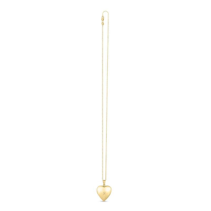 Bids.com 14k Yellow Gold Diamond Heart Locket Necklace Necklaces