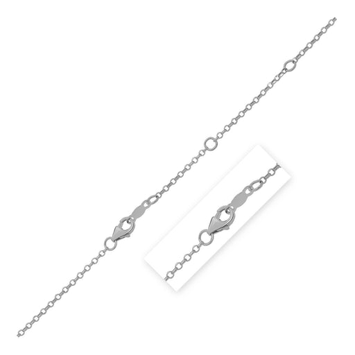 Bids.com Double Extendable Cable Chain in 14k White Gold (1.40 mm) Necklaces