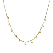 Bids.com Choker Necklace with Hammered Beads in 14k Yellow Gold Necklaces