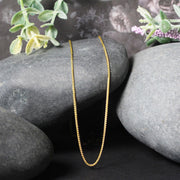 Bids.com 14k Yellow Gold Diamond Cut Round Wheat Chain 1.0mm Necklaces