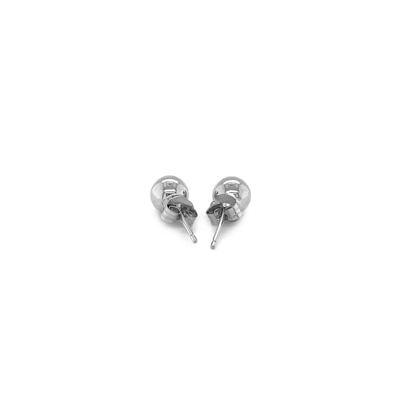 Bids.com 14k White Gold Classic Round Stud Earrings (5.0 mm) Earrings