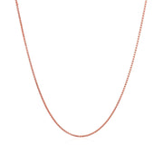 Bids.com 14k Rose Gold Diamond Cut Round Wheat Chain 0.6mm Necklaces