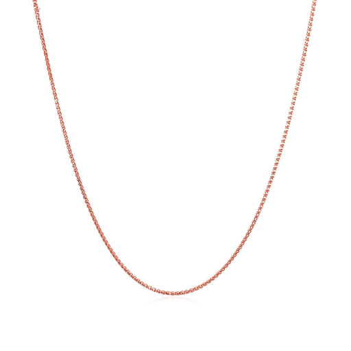 Bids.com 14k Rose Gold Diamond Cut Round Wheat Chain 0.6mm Necklaces