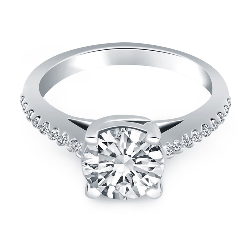 Bids.com 14k White Gold Trellis Diamond Engagement Ring Rings