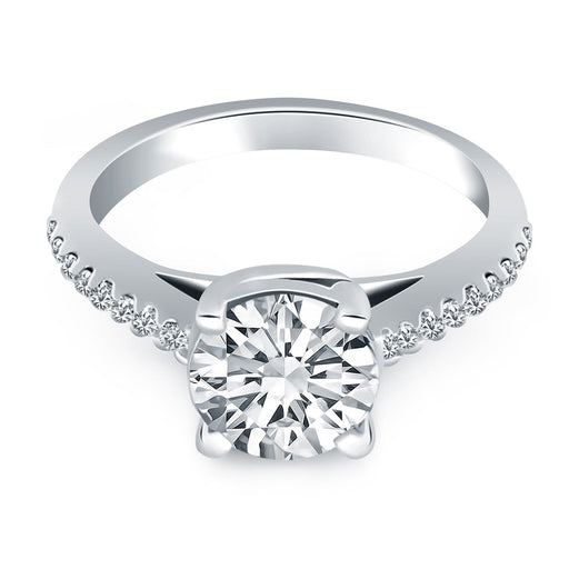 Bids.com 14k White Gold Trellis Diamond Engagement Ring Rings