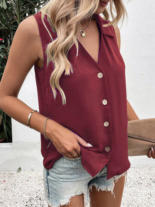 Johnny Collar Button Up Tank