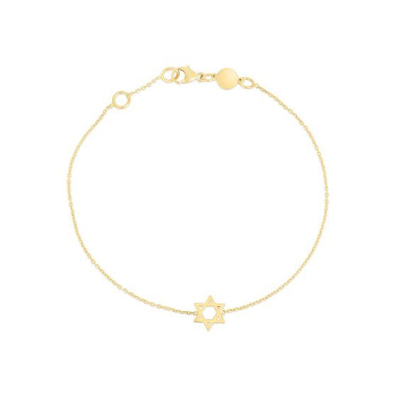 Bids.com 14k Yellow Gold Star of David Bracelet Bracelets