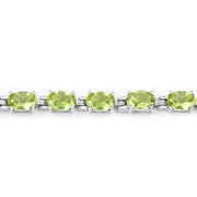 Bids.com 8.61 Carat Genuine Peridot .925 Sterling Silver Bracelet Bracelets