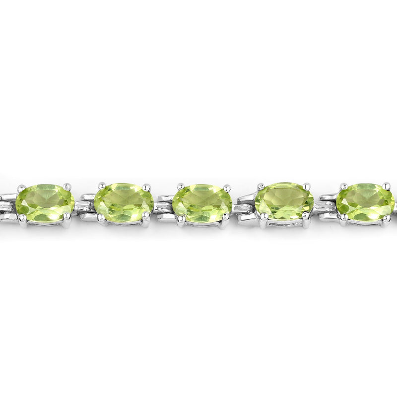 Bids.com 8.61 Carat Genuine Peridot .925 Sterling Silver Bracelet Bracelets
