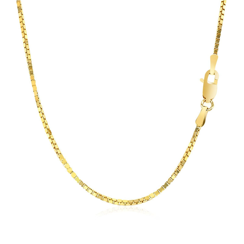 Bids.com 14k Yellow Gold Classic Box Chain 1.1mm Necklaces