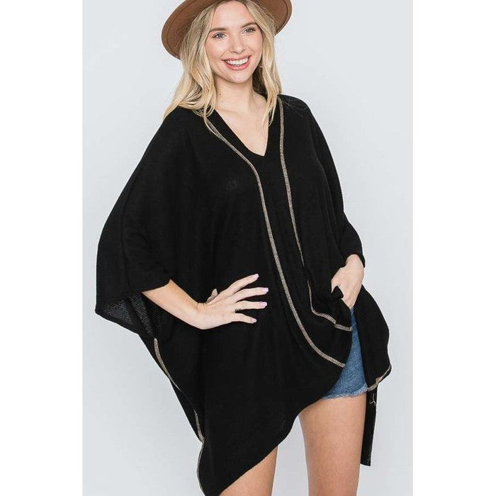 VNECK PONCHO TOP