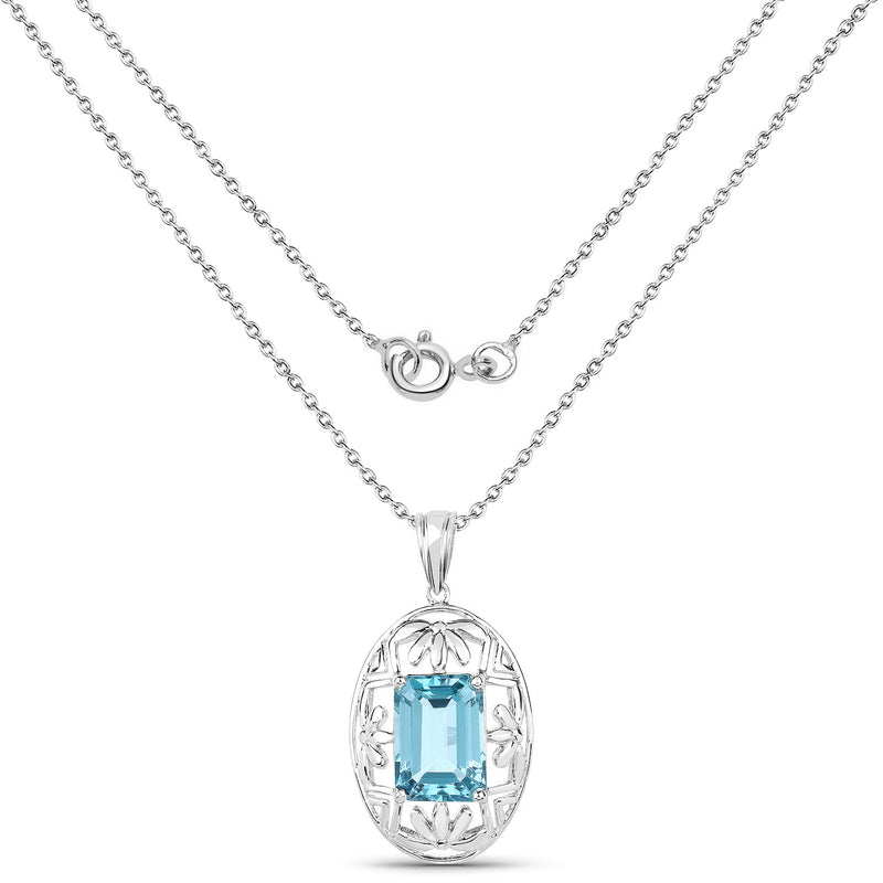 Bids.com 9.60 Carat Genuine Green Topaz .925 Sterling Silver Pendant Pendants