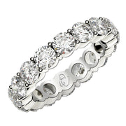 Bids.com Round Cut Lab Grown Diamond Eternity Ring in 14k White Gold (4 cttw FG/VS2) Rings