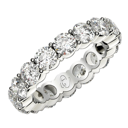 Bids.com Round Cut Lab Grown Diamond Eternity Ring in 14k White Gold (4 cttw FG/VS2) Rings