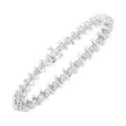 Bids.com .925 Sterling Silver 1 cttw Prong-Set Diamond Link Bracelet (I-J, I1-I2) - 7.25" Bracelets