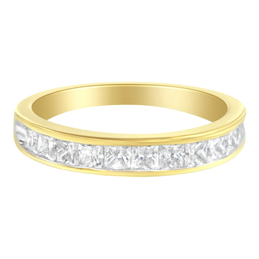Bids.com 14KT Yellow Gold Diamond Channel Band Ring (1 cttw, H-I Color, SI2-I1 Clarity) Rings White Smoke 5 / Yellow.Gold