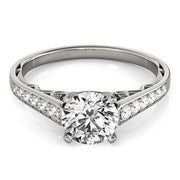 Bids.com 14k White Gold Cathedral Design Diamond Engagement Ring (1 1/4 cttw) Rings