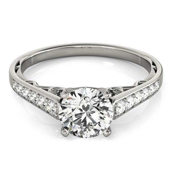 Bids.com 14k White Gold Cathedral Design Diamond Engagement Ring (1 1/4 cttw) Rings