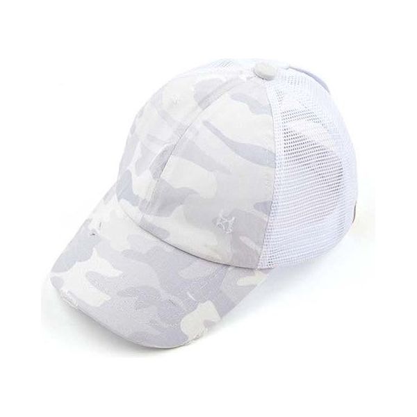 CC Camo Criss-Cross Ponytail Caps