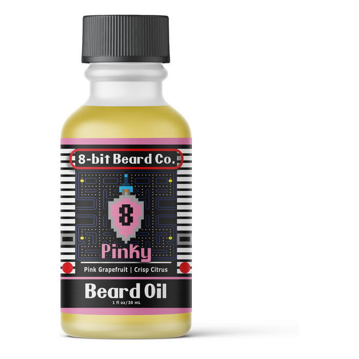 8Bit Beard Co. Pinky | Beard Oil - Pink Grapefruit, Crisp Citrus