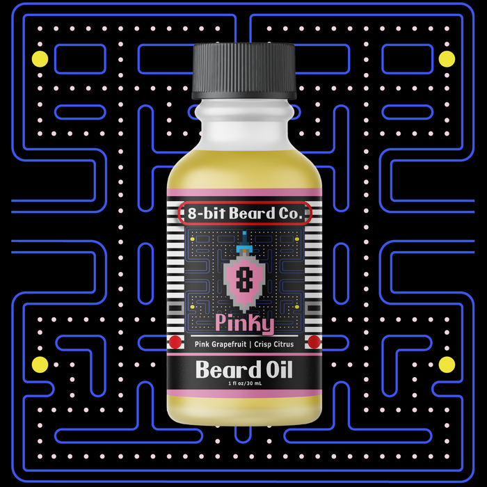 8Bit Beard Co. Pinky | Beard Oil - Pink Grapefruit, Crisp Citrus