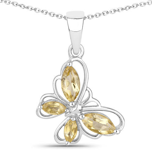 Bids.com 0.62 Carat Genuine Citrine .925 Sterling Silver Pendant Pendants