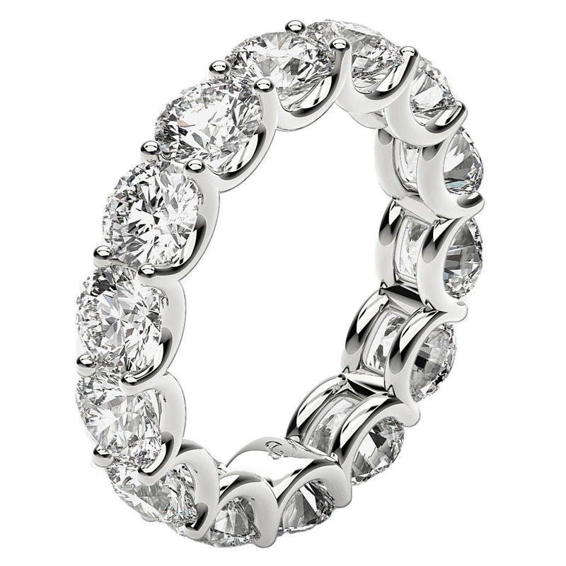 Bids.com Round Cut Lab Grown Diamond Eternity Ring in 14k White Gold (6 cttw FG/VS2) Rings
