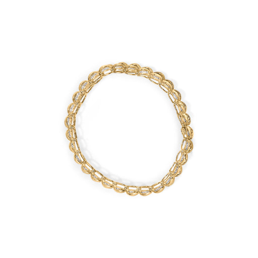 Bids.com 10K Yellow Gold 4.00 Cttw Pave Diamond Classic Link 7" Bracelet (I-J Color, I2-I3 Clarity) Bracelets