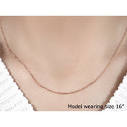 Bids.com 14k Rose Gold Diamond Cut Cable Link Chain 1.1mm Necklaces