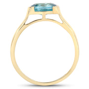 Bids.com 2.00 Carat Genuine Blue Zircon .925 Sterling Silver Ring Rings