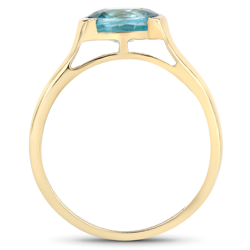 Bids.com 2.00 Carat Genuine Blue Zircon .925 Sterling Silver Ring Rings