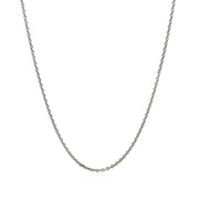 Bids.com 14k White Gold Diamond Cut Cable Link Chain 1.4mm Necklaces
