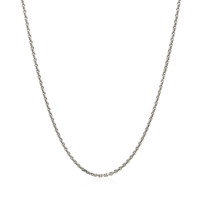 Bids.com Sterling Silver Rhodium Plated Cable Chain 1.4mm Necklaces