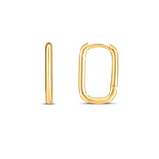 Bids.com 14k Yellow Gold Large Paperclip Huggies Earrings