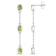 Bids.com 2.10 Carat Genuine Peridot .925 Sterling Silver Earrings Earrings