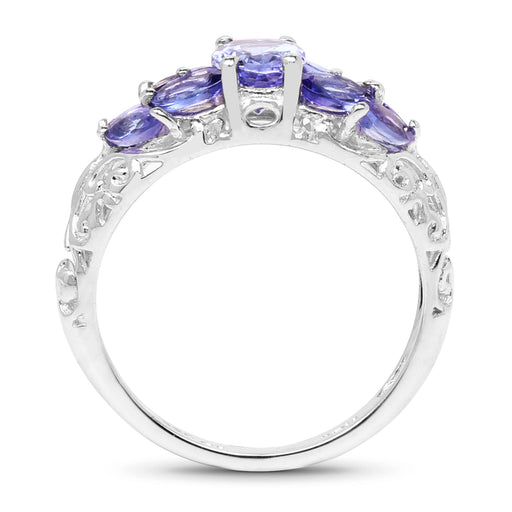 Bids.com 1.63 Carat Genuine Tanzanite .925 Sterling Silver Ring Rings