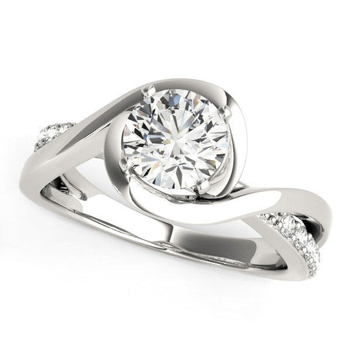 Bids.com 14k White Gold Split Band Round Bypass Diamond Engagement Ring (1 1/8 cttw) Rings