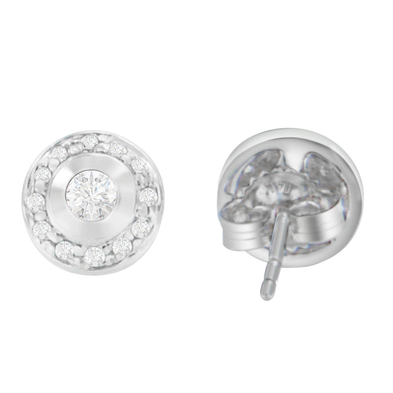 Bids.com 14K White Gold 1/3 cttw Round Cut Diamond Earrings (H-I, SI2-I1) Earrings