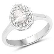 Bids.com 14K White Gold 0.64 Carat Genuine White Diamond Ring Rings