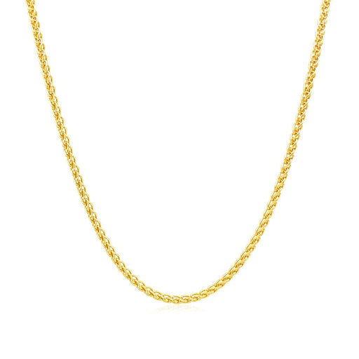 Bids.com 14k Yellow Gold Round Wheat Chain 1.5mm Necklaces