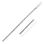 Bids.com Sterling Silver Rhodium Plated Wheat Chain 2.6mm Necklaces