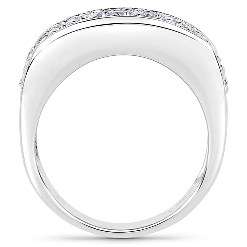 Bids.com 1.42 Carat Genuine Tanzanite .925 Sterling Silver Ring Rings