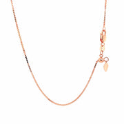 Bids.com 14k Rose Gold Adjustable Box Chain 0.85mm Necklaces