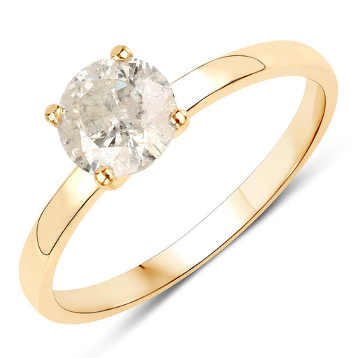 Bids.com 0.90 Carat Genuine TLC Diamond 14K Yellow Gold Ring Rings